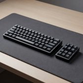 Compact mechanical keyboard on a desk mat